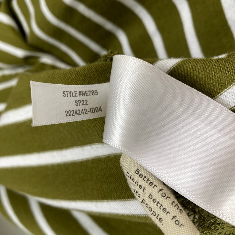 Madewell Olive and White Striped Midi Dress - Picture 12 of 14